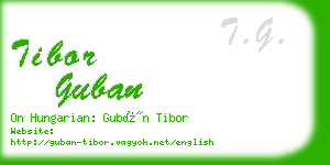 tibor guban business card